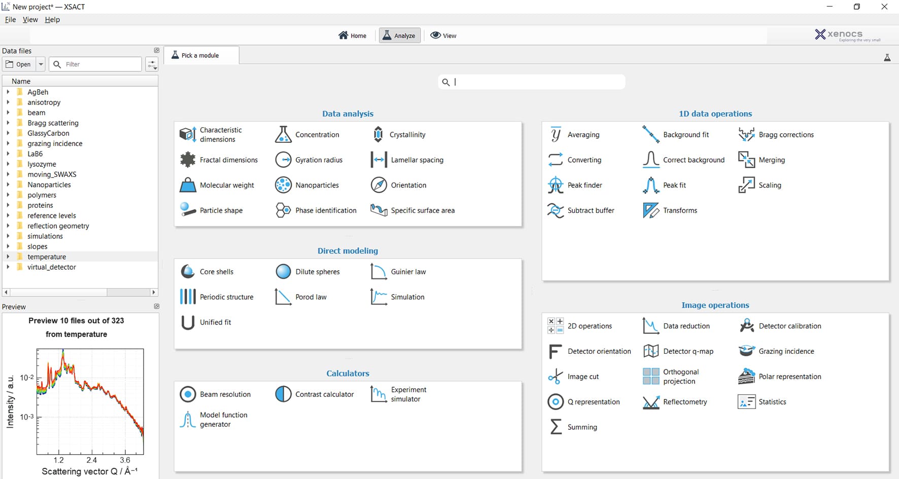 XSACT analysis modules