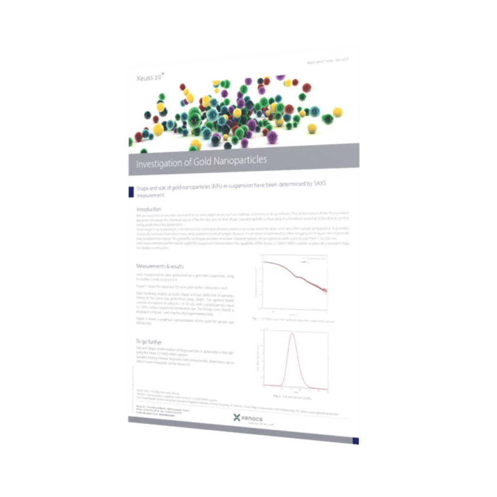Gold Nanoparticles Characterized Through SAXS Measurements